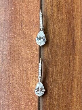 Sparkling Crystal Teardrop Dangle Earrings